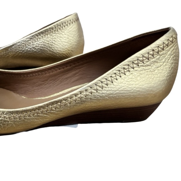 Tory Burch Women's Metallic Gold Loafers - Picture 2 of 5